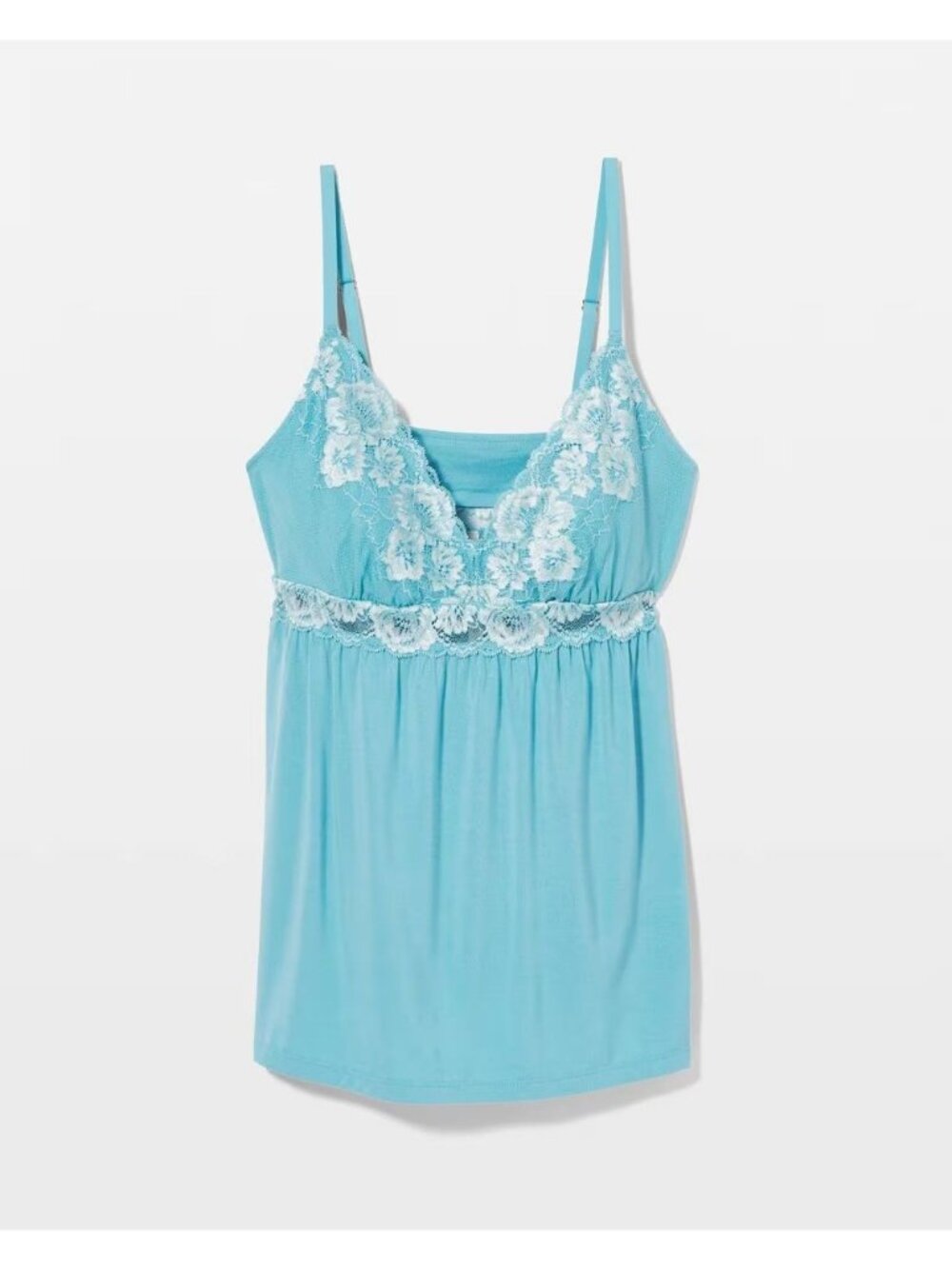 NWT Soma Cool Nights Blue Lace-Trim Camisole Pajama Top Size M Feminine Sexy